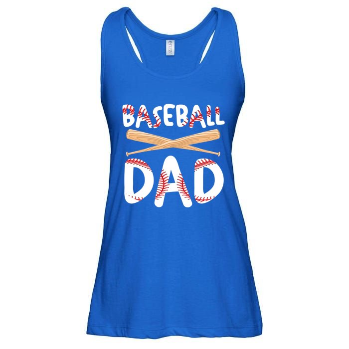 Father's Day Baseball Softball Lover Baseball Dad Cool Gift Ladies Essential Flowy Tank