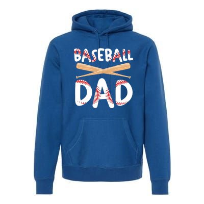 Father's Day Baseball Softball Lover Baseball Dad Cool Gift Premium Hoodie