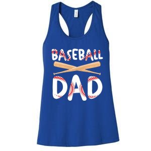 Father's Day Baseball Softball Lover Baseball Dad Cool Gift Women's Racerback Tank