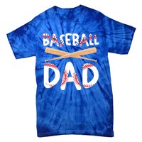 Father's Day Baseball Softball Lover Baseball Dad Cool Gift Tie-Dye T-Shirt