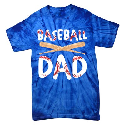 Father's Day Baseball Softball Lover Baseball Dad Cool Gift Tie-Dye T-Shirt