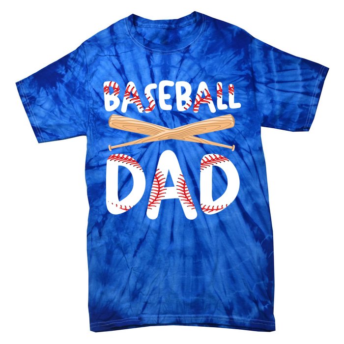 Father's Day Baseball Softball Lover Baseball Dad Cool Gift Tie-Dye T-Shirt