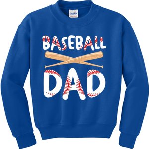 Father's Day Baseball Softball Lover Baseball Dad Cool Gift Kids Sweatshirt