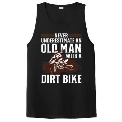 Funny Dirt Bike Art For Dirtbike Lover Grandpa Motorbike PosiCharge Competitor Tank