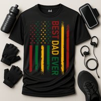 Father's day Best dad ever with US american flag Cooling Performance Crew T-Shirt