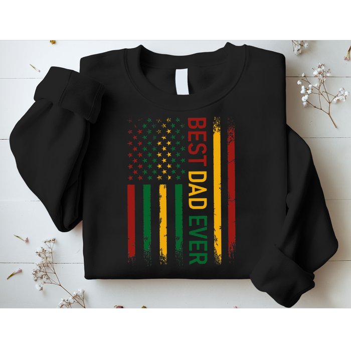 Father's day Best dad ever with US american flag Sweatshirt