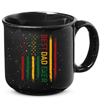 Father's day Best dad ever with US american flag 15oz Campfire Ceramic Mug