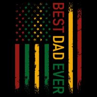 Father's day Best dad ever with US american flag Women's Knotted Racerback Tank