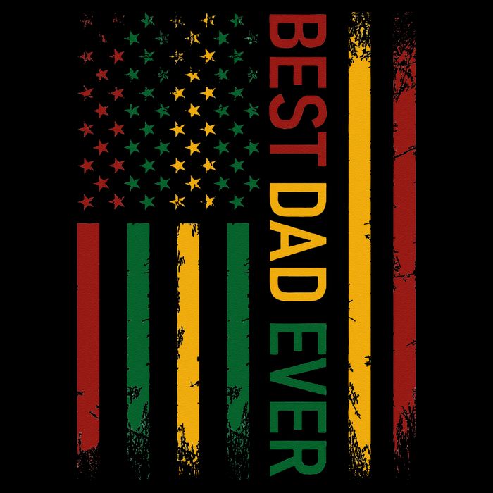 Father's day Best dad ever with US american flag Women's Knotted Racerback Tank