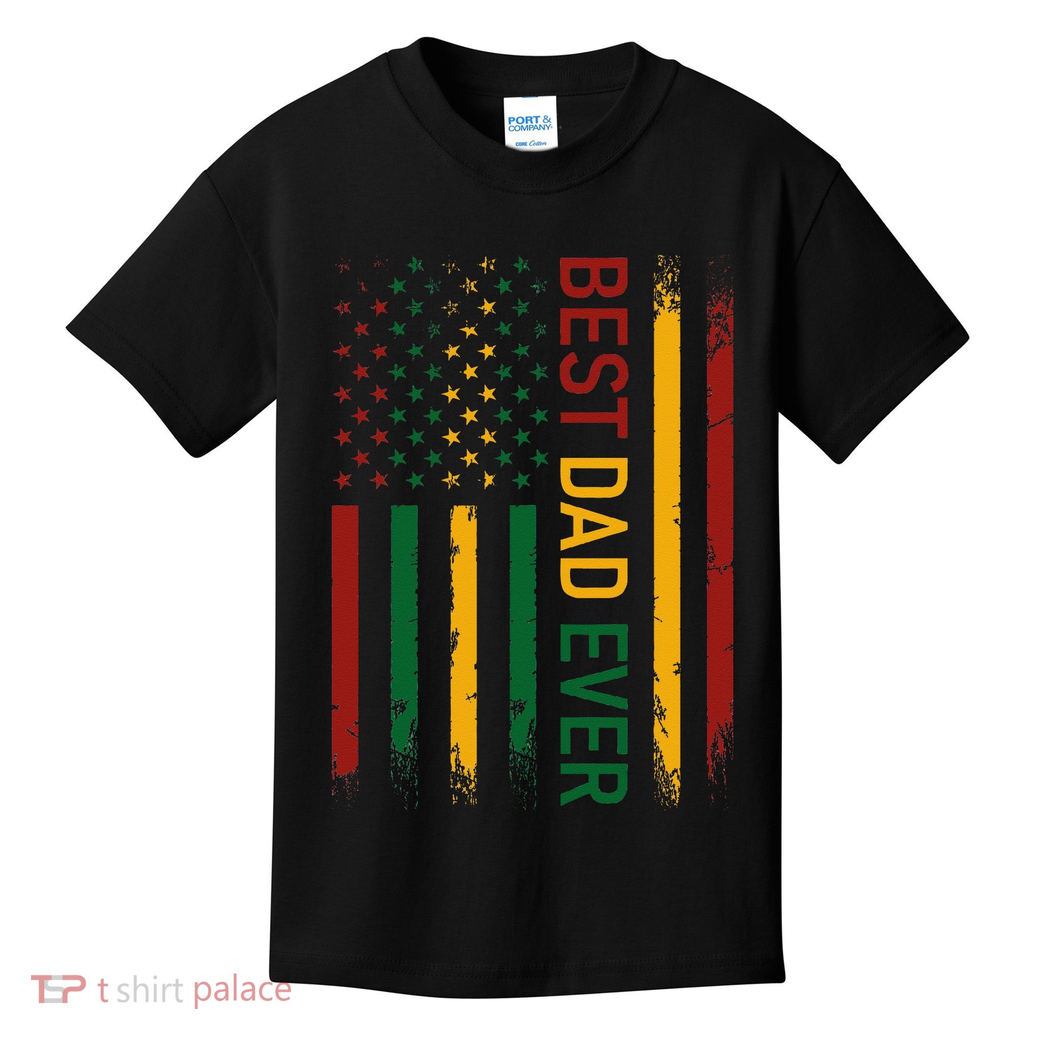 Father's day Best dad ever with US american flag Kids T-Shirt