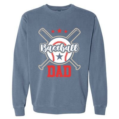 Father's Day Baseball Softball Lover Baseball Dad Meaningful Gift Garment-Dyed Sweatshirt