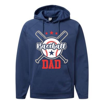 Father's Day Baseball Softball Lover Baseball Dad Meaningful Gift Performance Fleece Hoodie