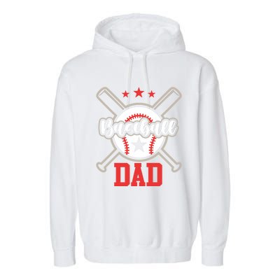 Father's Day Baseball Softball Lover Baseball Dad Meaningful Gift Garment-Dyed Fleece Hoodie