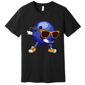 Funny Dabbing Bowling Gift For Bowler Dancer Premium T-Shirt