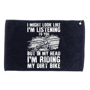 Funny Dirt Bike Art For Dirtbike Motorcycle Riding Grommeted Golf Towel