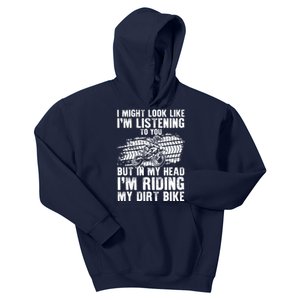 Funny Dirt Bike Art For Dirtbike Motorcycle Riding Kids Hoodie