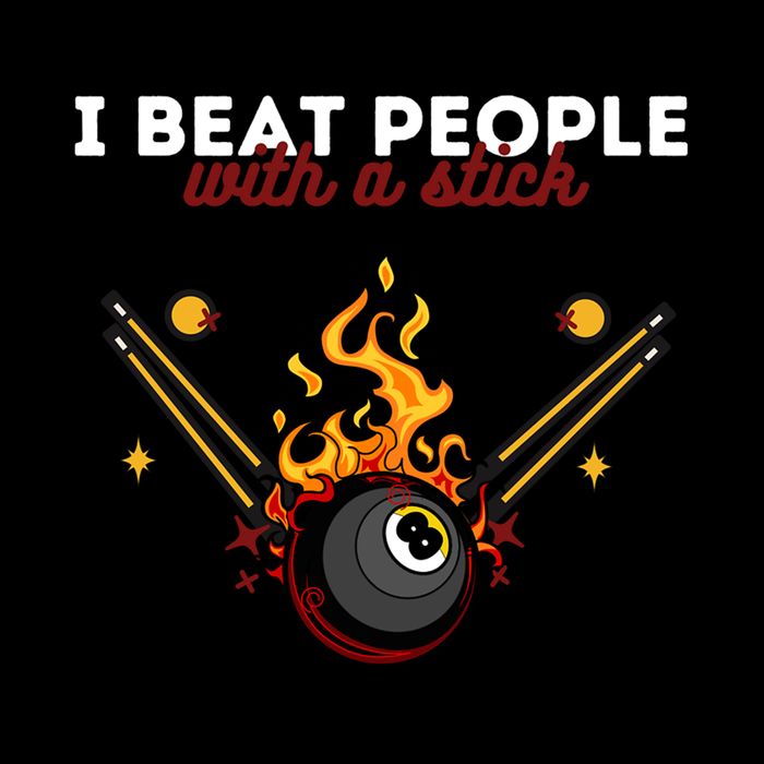 Father's Day Billiards Pool Player I Beat People With A Stick Gift For Dad Sustainable Bucket Hat