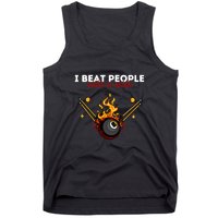 Father's Day Billiards Pool Player I Beat People With A Stick Gift For Dad Tank Top