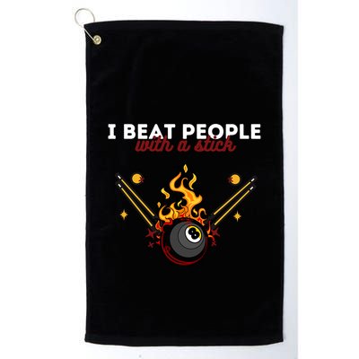 Father's Day Billiards Pool Player I Beat People With A Stick Gift For Dad Golf Towel