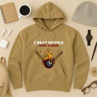 Father's Day Billiards Pool Player I Beat People With A Stick Gift For Dad Hoodie