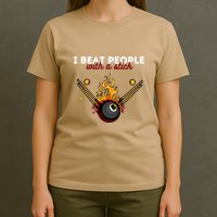 Father's Day Billiards Pool Player I Beat People With A Stick Gift For Dad T-Shirt