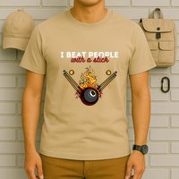 Father's Day Billiards Pool Player I Beat People With A Stick Gift For Dad T-Shirt