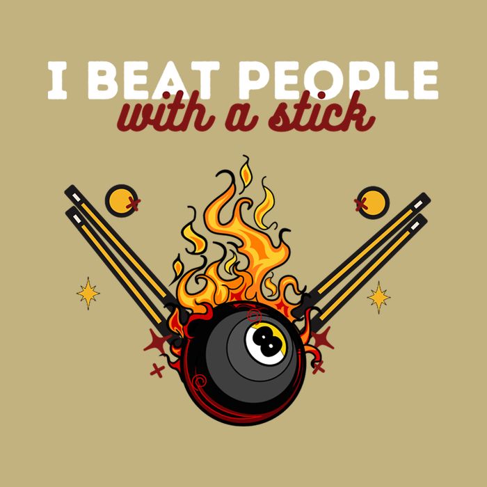 Father's Day Billiards Pool Player I Beat People With A Stick Gift For Dad Magnet