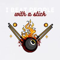 Father's Day Billiards Pool Player I Beat People With A Stick Gift For Dad Garment-Dyed Sweatshirt