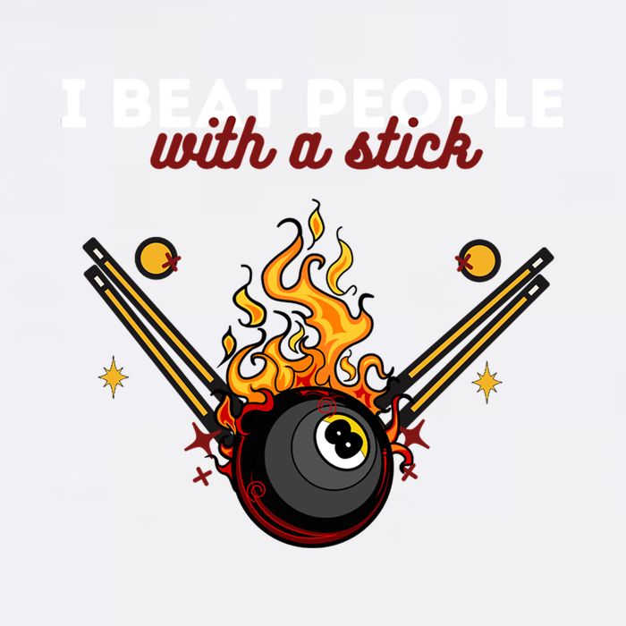 Father's Day Billiards Pool Player I Beat People With A Stick Gift For Dad Garment-Dyed Sweatshirt