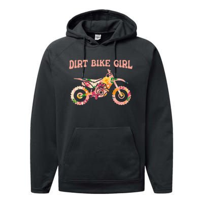 Funny Dirt Bike Motocross Dirt Biking Dirt Bike Girl Performance Fleece Hoodie