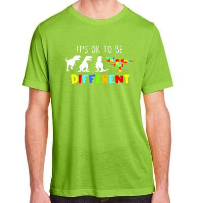 Funny Dinosaur Boy Its Ok To Be Different Gift Autism Awareness Adult ChromaSoft Performance T-Shirt