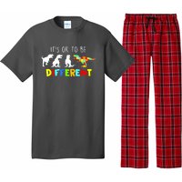 Funny Dinosaur Boy Its Ok To Be Different Gift Autism Awareness Pajama Set