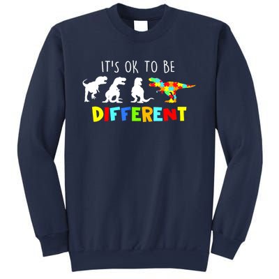 Funny Dinosaur Boy Its Ok To Be Different Gift Autism Awareness Sweatshirt