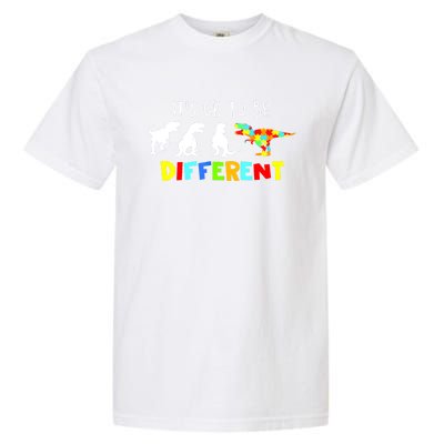 Funny Dinosaur Boy Its Ok To Be Different Gift Autism Awareness Garment-Dyed Heavyweight T-Shirt