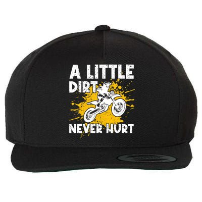 Funny Dirt Bike Design For Motocross Riding Wool Snapback Cap