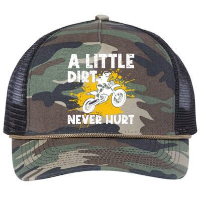 Funny Dirt Bike Design For Motocross Riding Retro Rope Trucker Hat Cap