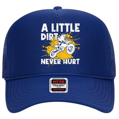 Funny Dirt Bike Design For Motocross Riding High Crown Mesh Back Trucker Hat