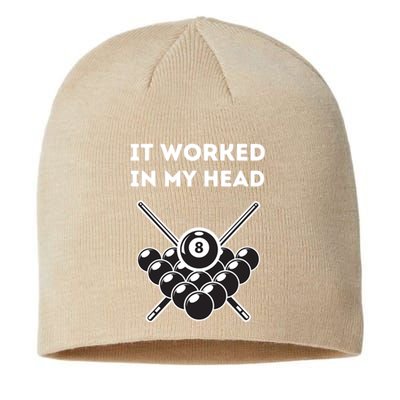 Father's Day Billiards Pool Player It Worked In My Head Gift For Dad Sustainable Beanie