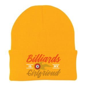 Father's Day Billiards Is My Girlfriend Pool Player Gift For Dad Knit Cap Winter Beanie