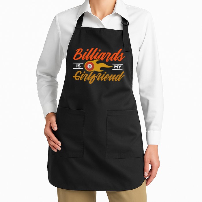 Father's Day Billiards Is My Girlfriend Pool Player Gift For Dad Apron