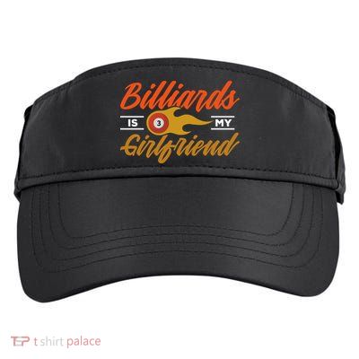 Father's Day Billiards Is My Girlfriend Pool Player Gift For Dad Adult Drive Performance Visor