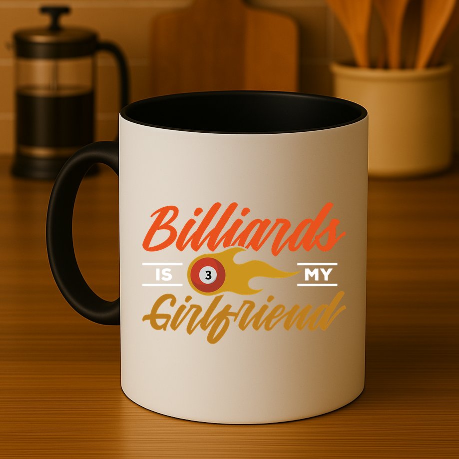 Father's Day Billiards Is My Girlfriend Pool Player Gift For Dad Mug