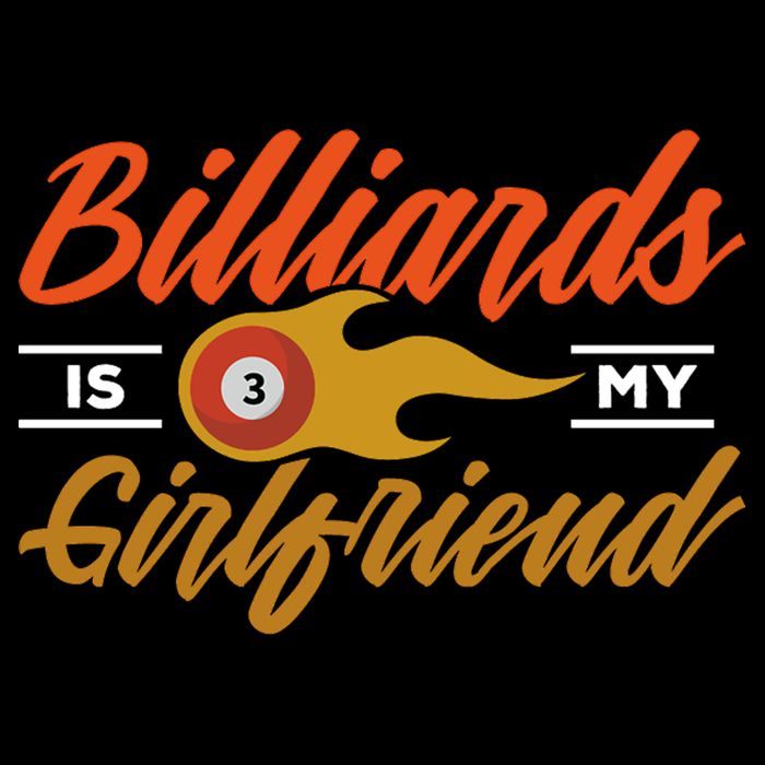 Father's Day Billiards Is My Girlfriend Pool Player Gift For Dad Drawstring Bag