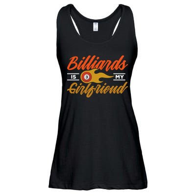 Father's Day Billiards Is My Girlfriend Pool Player Gift For Dad Ladies Essential Flowy Tank