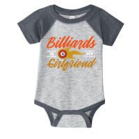 Father's Day Billiards Is My Girlfriend Pool Player Gift For Dad Infant Baby Jersey Bodysuit