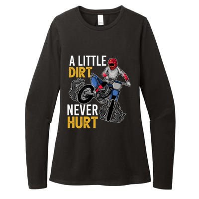 Funny Dirt Bike Design For Boy Girl Motorbike Racing Womens CVC Long Sleeve Shirt