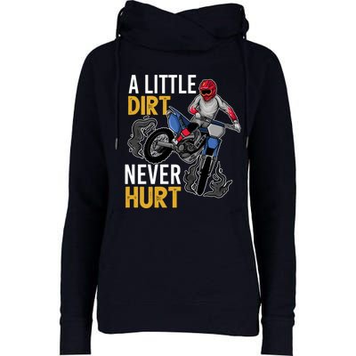 Funny Dirt Bike Design For Boy Girl Motorbike Racing Womens Funnel Neck Pullover Hood