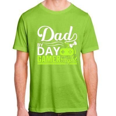 Funny Dad By Day Gamer By Night Gift For By Dad Adult ChromaSoft Performance T-Shirt