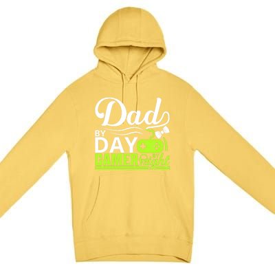 Funny Dad By Day Gamer By Night Gift For By Dad Premium Pullover Hoodie