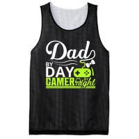 Funny Dad By Day Gamer By Night Gift For By Dad Mesh Reversible Basketball Jersey Tank